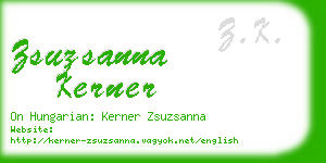 zsuzsanna kerner business card